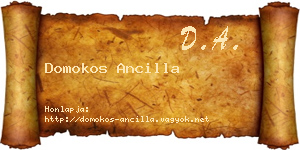 Domokos Ancilla névjegykártya